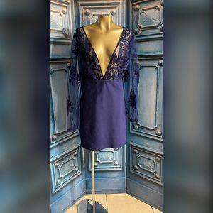 Royal blue mini dress